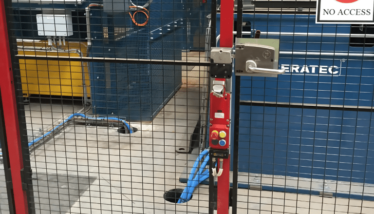 Fortress Safety PROFI-enabled amGardpro interlock installed on industrial machine guarding