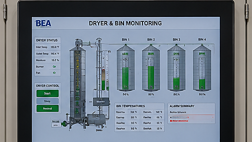 Grain drying and storage monitoring SCADA system