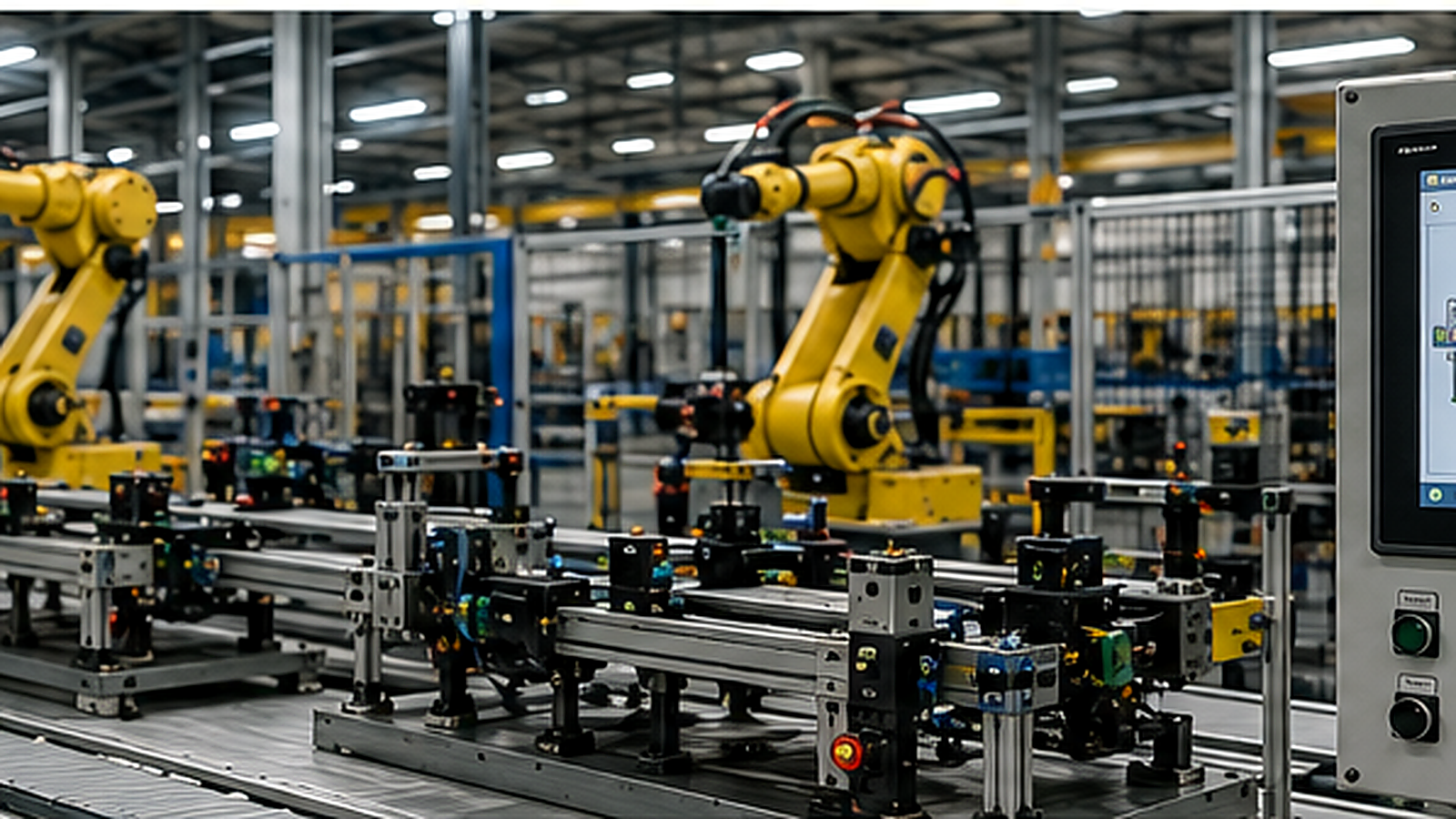 Manufacturing line SCADA screen