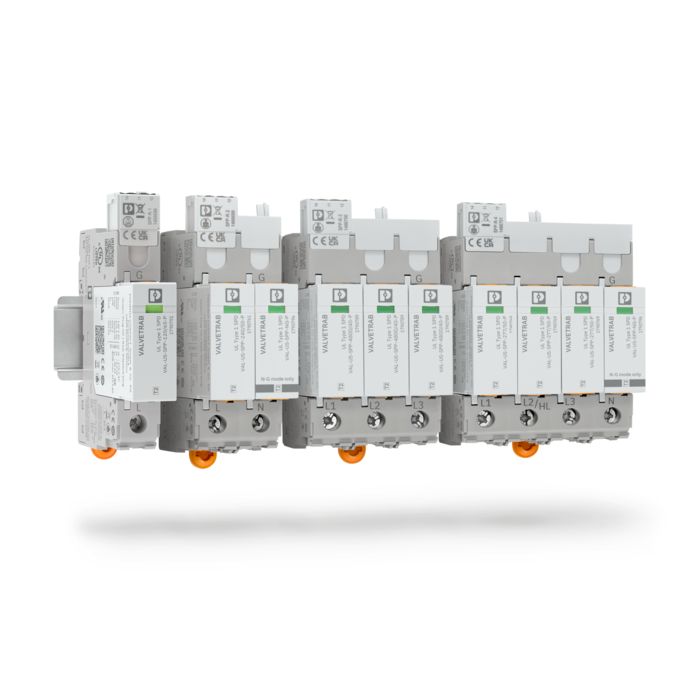 DIN rail surge protective devices for North American power supply configurations