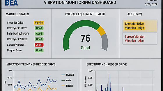 Industrial vibration monitoring and predictive-maintenance dashboard